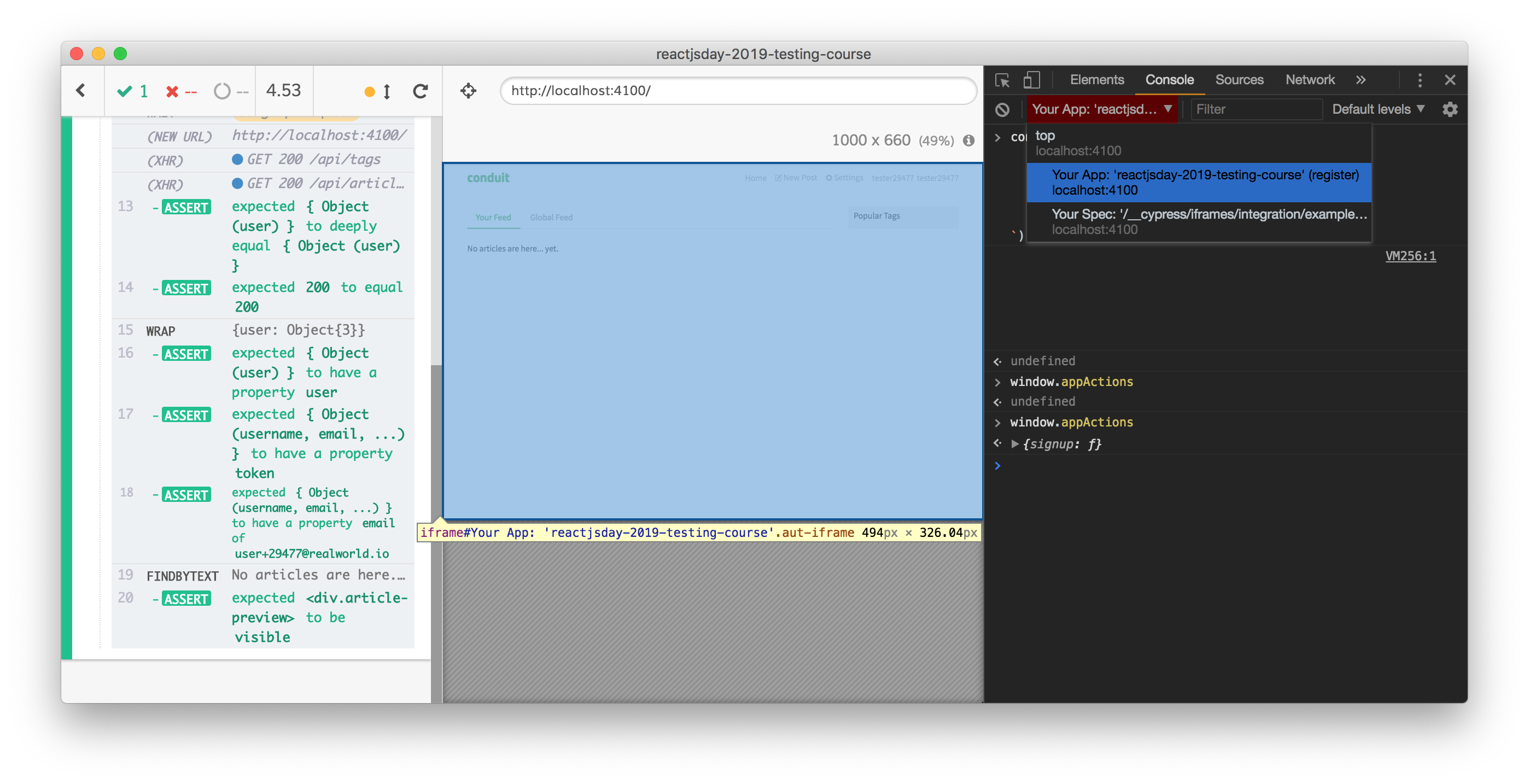 Chrome DevTools context change